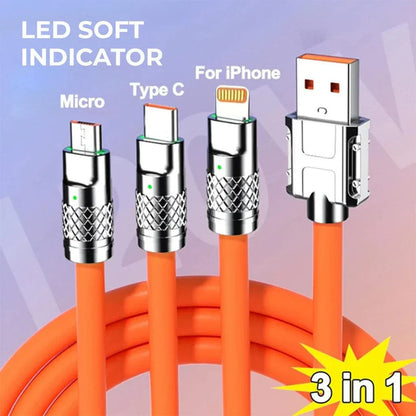 High-Speed Fast Charging & Data Sync Cable-Orange Edition