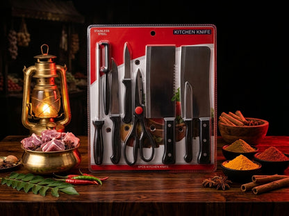 8 Pcs Stainless Steel Knife Sets for Kitchen